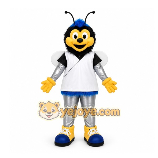 White Bee Mascot Costume for Children's Events White Bee Mascot Costume for Children's Events