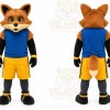 Orange Fox Mascot Costume for Sports Events
