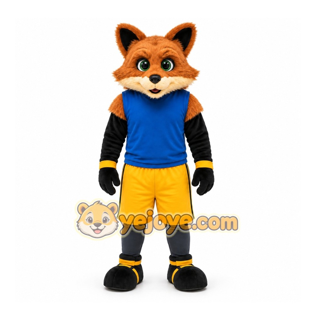 Orange Fox Mascot Costume for Sports Events Orange Fox Mascot Costume for Sports Events