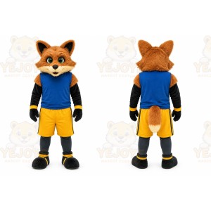 Orange Fox Mascot Costume for Sports Events
