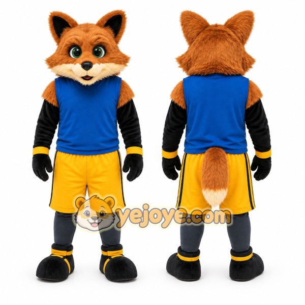 Orange Fox Mascot Costume for Sports Events