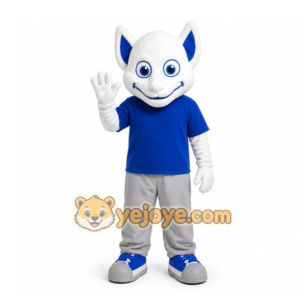 White Fox Mascot Costume for Events and Promotions