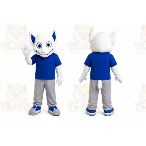 White Fox Mascot Costume for Events and Promotions