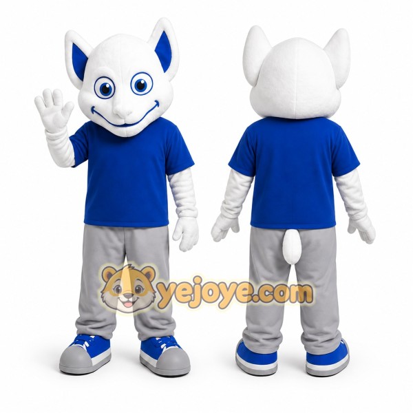 White Fox Mascot Costume for Events and Promotions