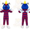 Blue Insect Mascot Costume for Sports Events
