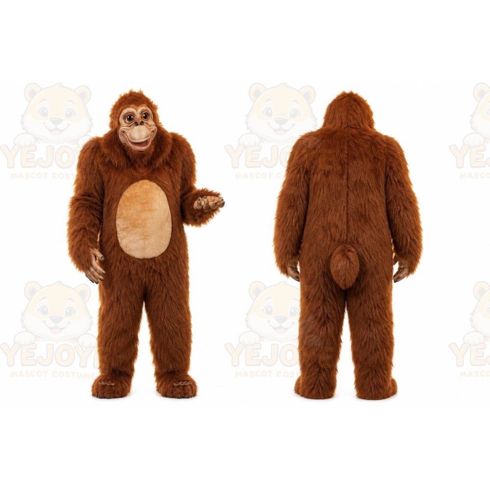 Brown Ape Mascot Costume for Events and Promotions