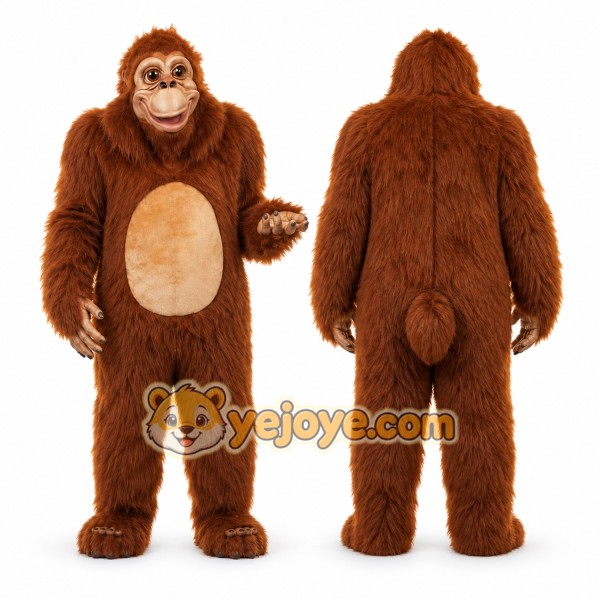 Brown Ape Mascot Costume for Events and Promotions
