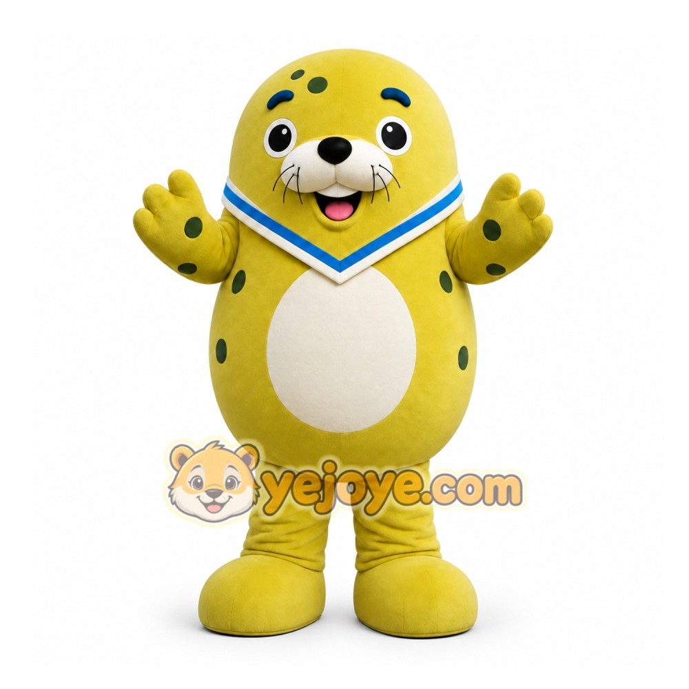 Yellow Seal Mascot Costume for Children's Events