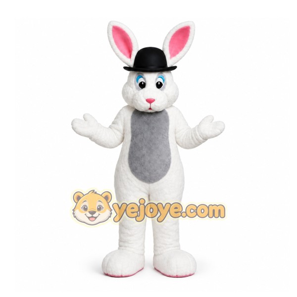 White Rabbit Mascot Costume for Holiday Events White Rabbit Mascot Costume for Holiday Events