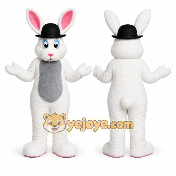 White Rabbit Mascot Costume for Holiday Events
