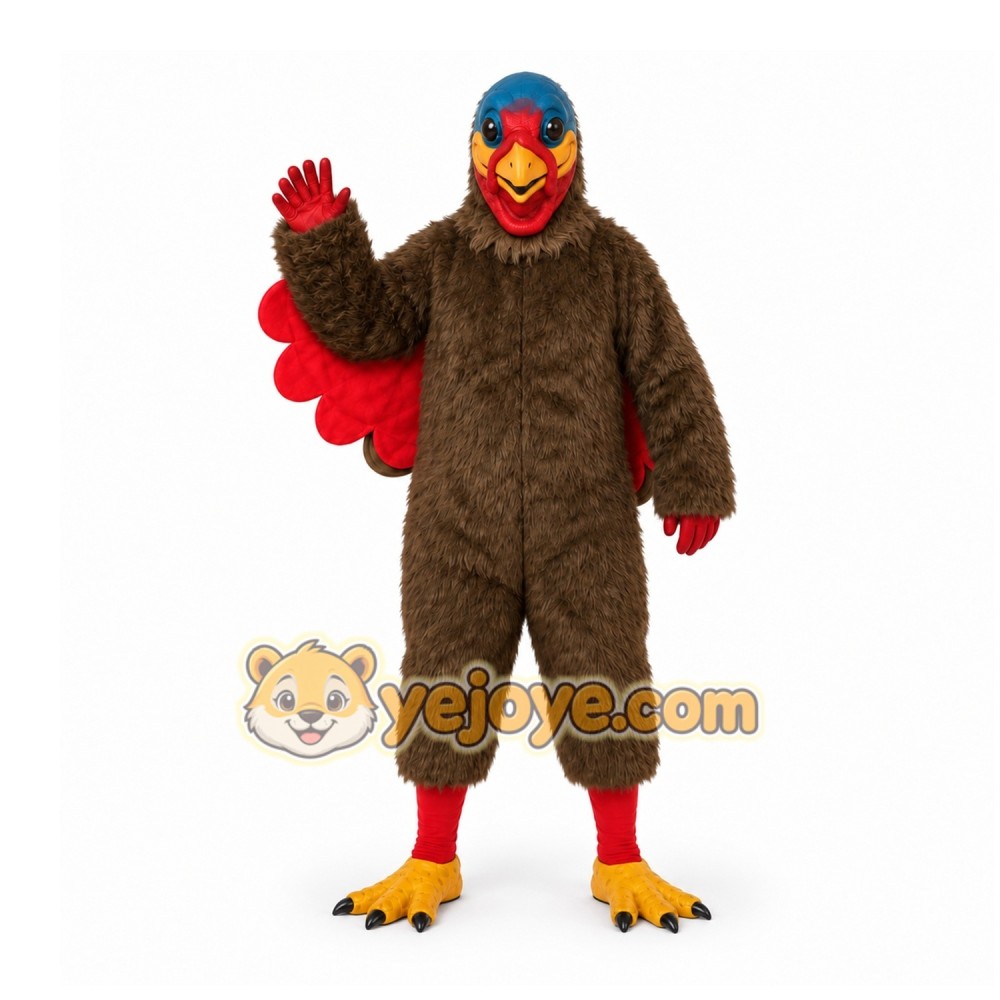 Brown Turkey Mascot Costume for Holiday Events Brown Turkey Mascot Costume for Holiday Events