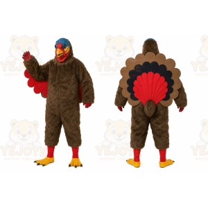 Brown Turkey Mascot Costume for Holiday Events