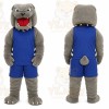 Gray Bulldog Mascot Costume for Sports Events