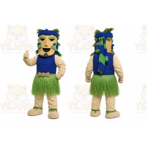 Beige Tribal Warrior Mascot Costume for Events and Promotions