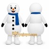 White Snowman Mascot Costume for Holiday Events White Snowman Mascot Costume for Holiday Events
