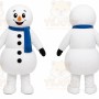 White Snowman Mascot Costume for Holiday Events