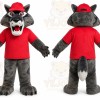 Gray Wolf Mascot Costume for Sports Events