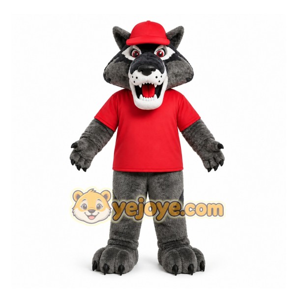 Gray Wolf Mascot Costume for Sports Events Gray Wolf Mascot Costume for Sports Events