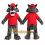 Gray Wolf Mascot Costume for Sports Events