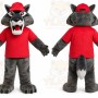 Gray Wolf Mascot Costume for Sports Events