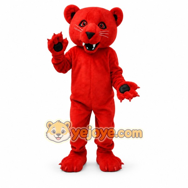 Red Bear Mascot Costume for Events and Promotions