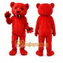 Red Bear Mascot Costume for Events and Promotions