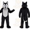Black Wolf Mascot Costume for Events and Promotions