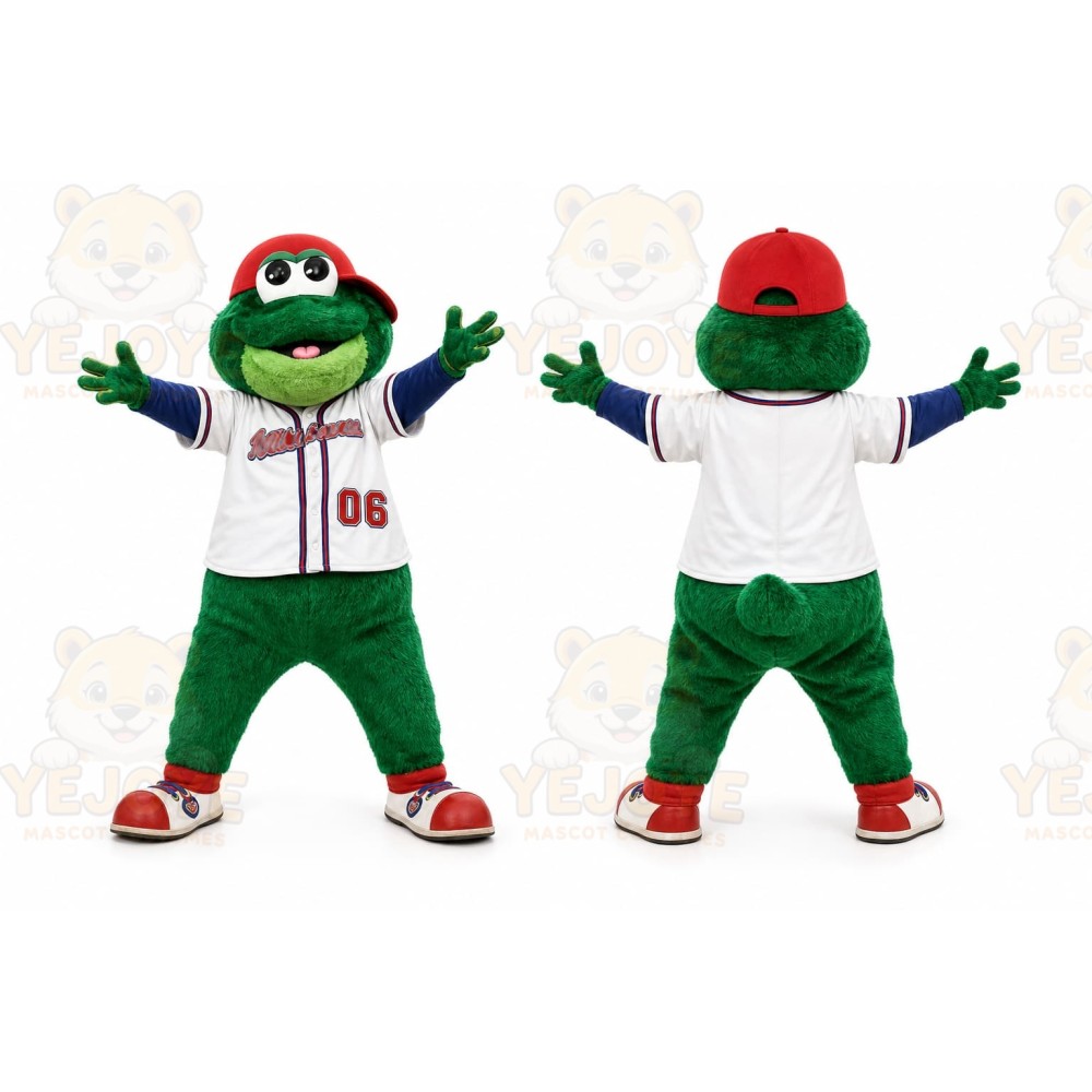 Green Frog Mascot Costume for Sports Events