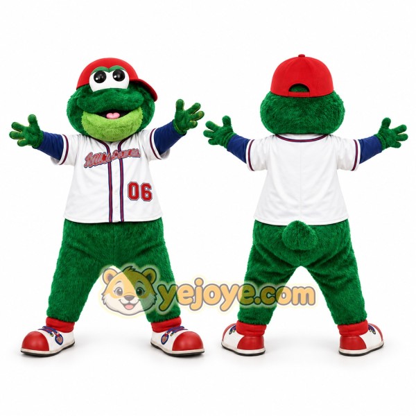 Green Frog Mascot Costume for Sports Events