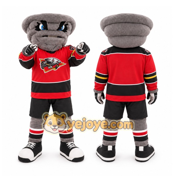 Gray Tornado Mascot Costume for Sports Events