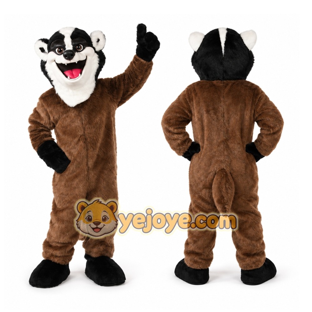 Brown Badger Mascot Costume for Events and Promotions Brown Badger Mascot Costume for Events and Promotions
