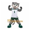 Gray Wildcat Mascot Costume for Sports Events Gray Wildcat Mascot Costume for Sports Events