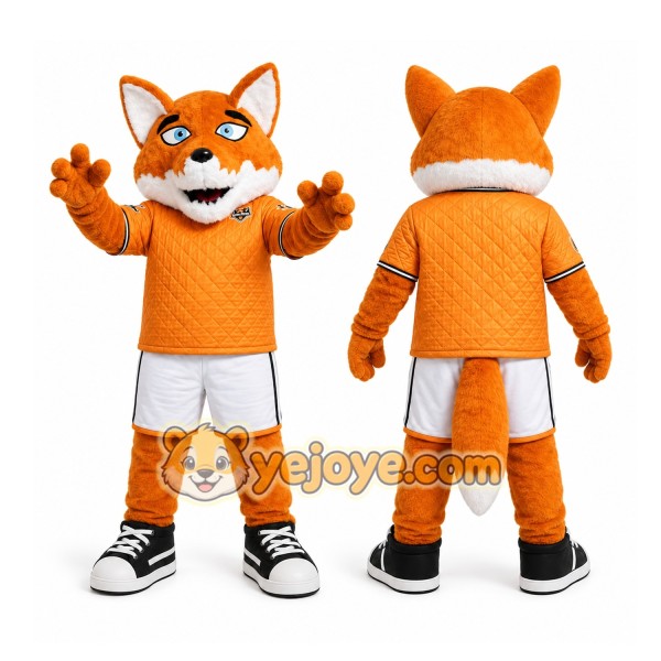 Orange Fox Mascot Costume for Sports Events