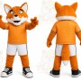 Orange Fox Mascot Costume for Sports Events