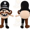 Black Pirate Mascot Costume for Children's Events