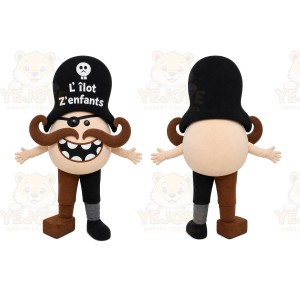 Black Pirate Mascot Costume for Children's Events