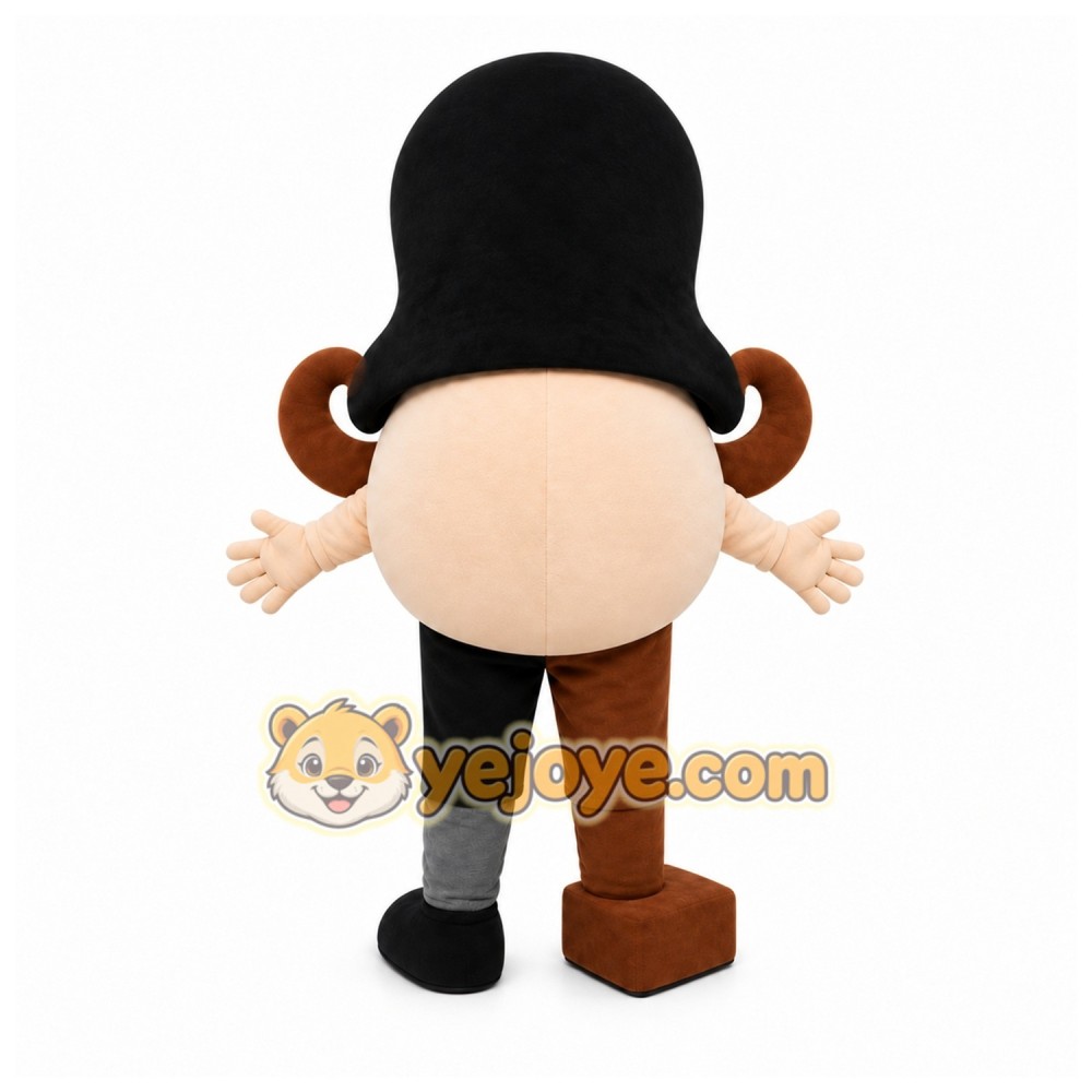 Black Pirate Mascot Costume for Children's Events Black Pirate Mascot Costume for Children's Events