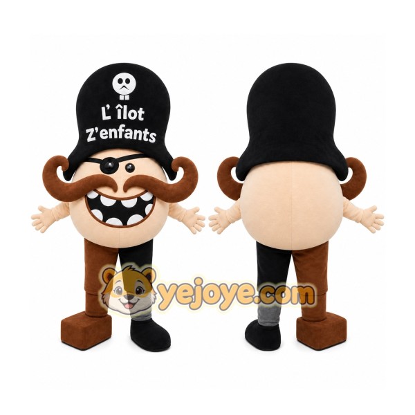 Black Pirate Mascot Costume for Children's Events