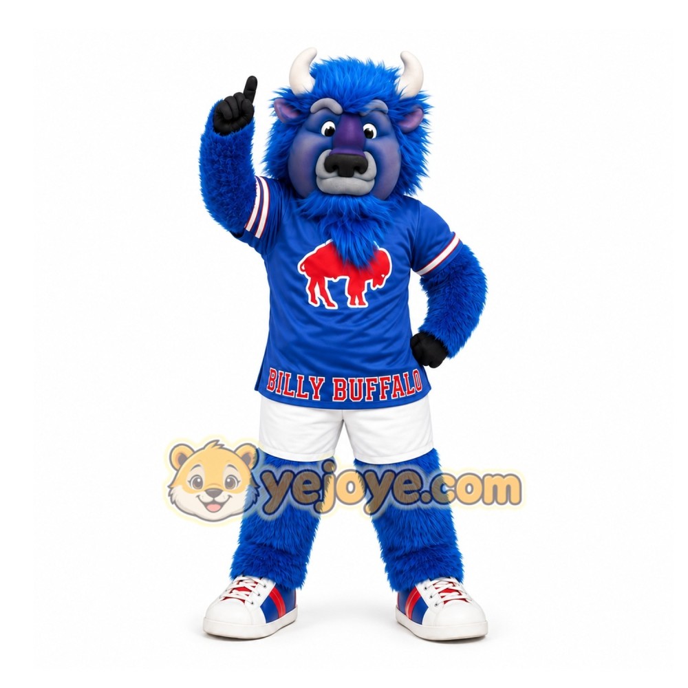 Blue Buffalo Mascot Costume for Sports Events Blue Buffalo Mascot Costume for Sports Events