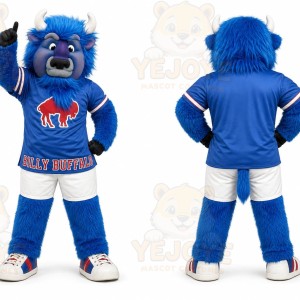 Blue Buffalo Mascot Costume for Sports Events