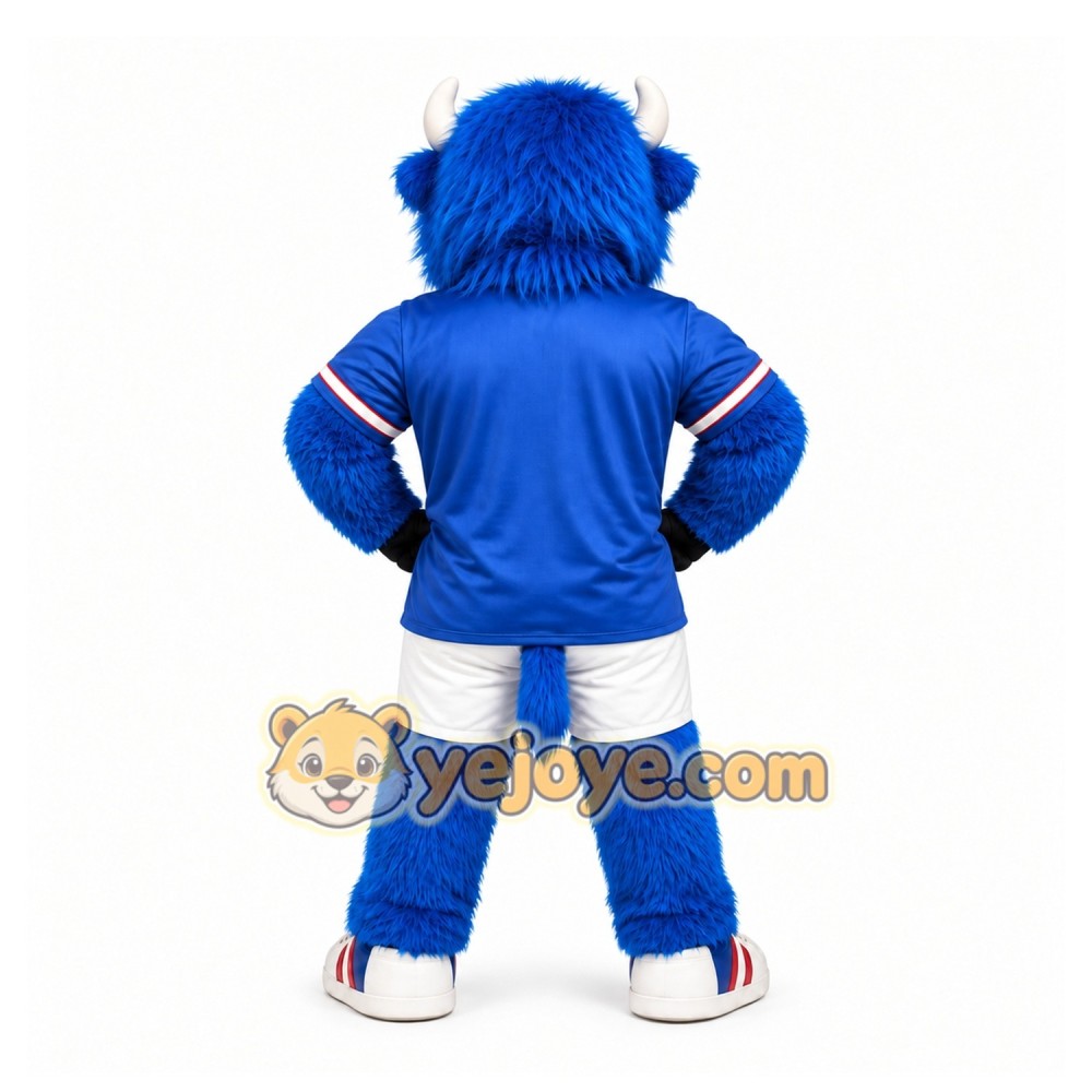 Blue Buffalo Mascot Costume for Sports Events Blue Buffalo Mascot Costume for Sports Events