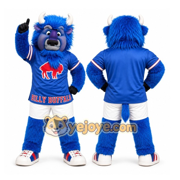 Blue Buffalo Mascot Costume for Sports Events