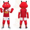 Red Bull Mascot Costume for Sports Events