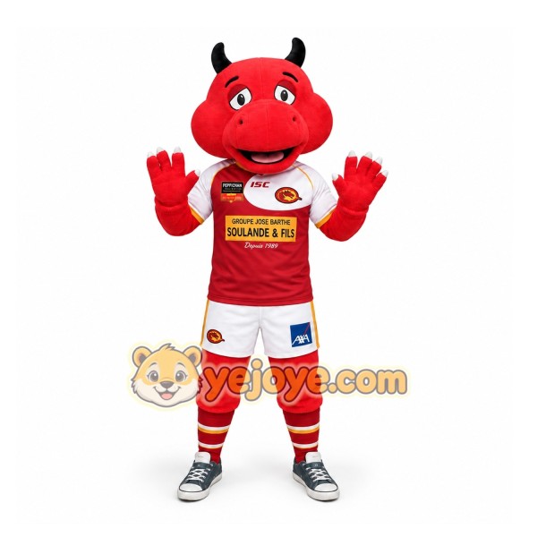 Red Bull Mascot Costume for Sports Events