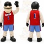 Beige Pilot Mascot Costume for Sports Events