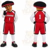 Red Pirate Mascot Costume for Sports Events