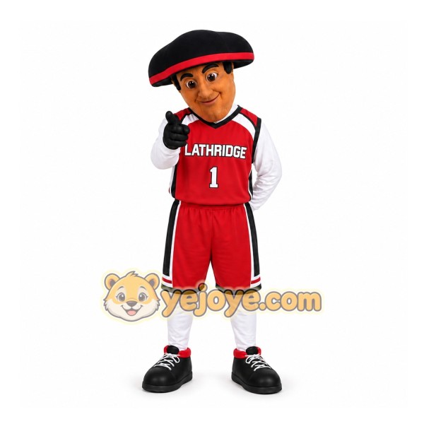 Red Pirate Mascot Costume for Sports Events