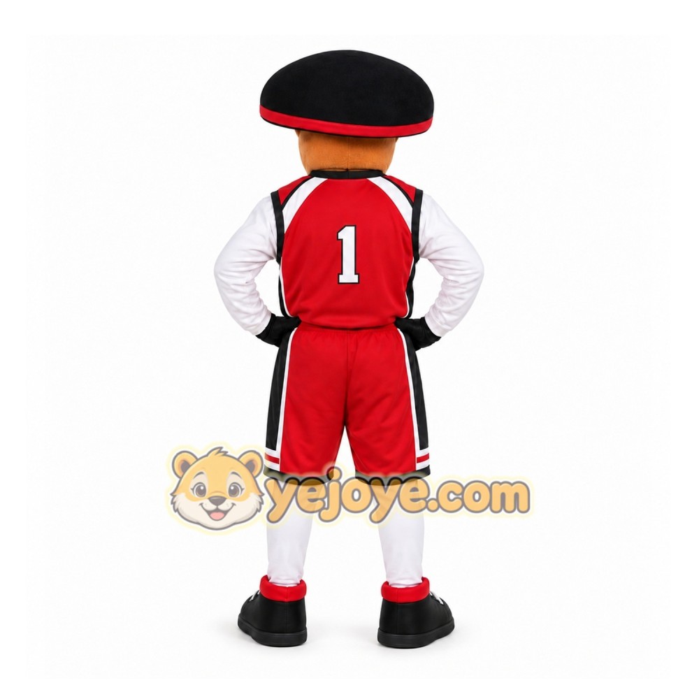 Red Pirate Mascot Costume for Sports Events