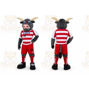 Gray Bull Mascot Costume for Sports Events