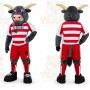 Gray Bull Mascot Costume for Sports Events